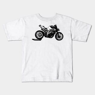 Super Duke Bike Black and White Color Kids T-Shirt